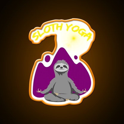 Sloth Yoga Led Neon Sign For Wellness Space Rgb Color - Shineneon