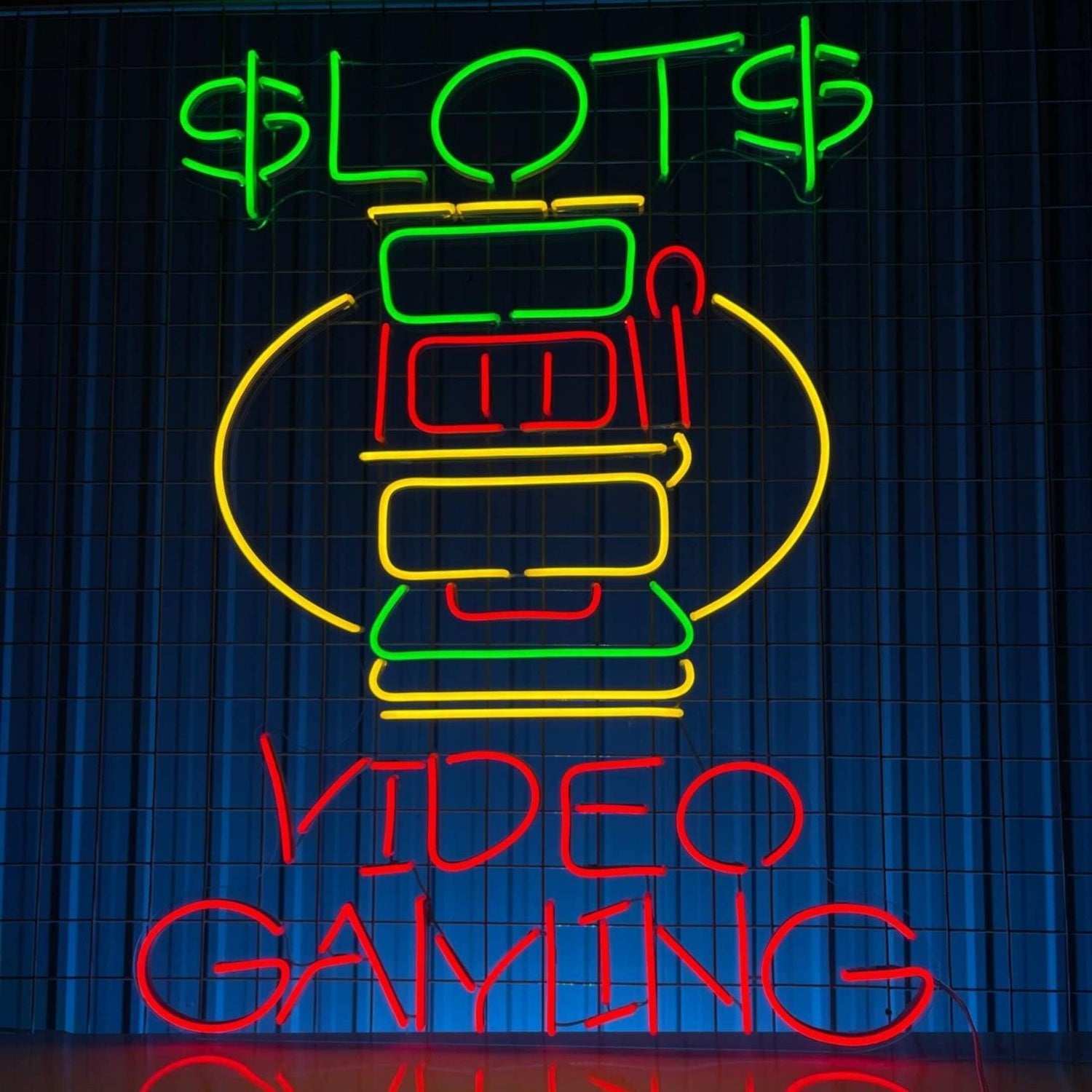 Slots Video Gaming Arcade Bar Hanging Led Neon Sign - Shineneon