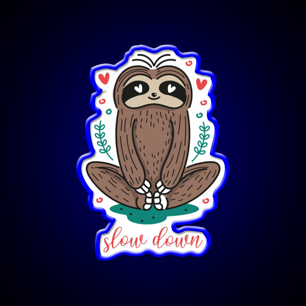 Slow Down Solth Yoga For Girls Yoga Led Neon Sign Rgb Color