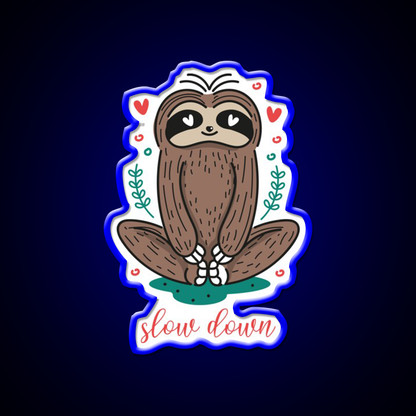 Slow Down Solth Yoga For Girls Yoga Led Neon Sign Rgb Color