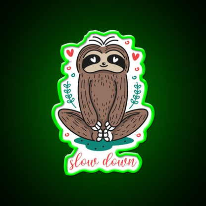 Slow Down Solth Yoga For Girls Yoga Led Neon Sign Rgb Color