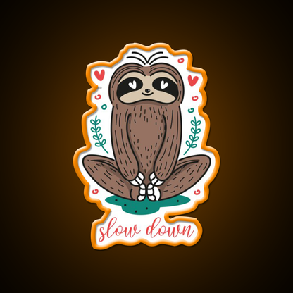 Slow Down Solth Yoga For Girls Yoga Led Neon Sign Rgb Color