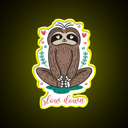 Slow Down Solth Yoga For Girls Yoga Led Neon Sign Rgb Color