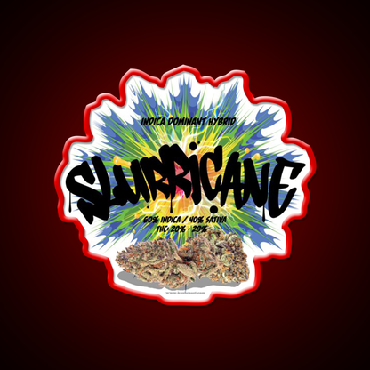 Slurricane Strain Art Hemp Inspired Green Leaf Led Neon Sign Rgb Color - LED neon sign view 10