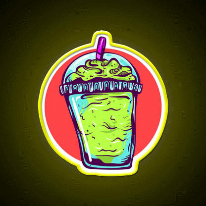 Slushie Fast Food Led Neon Sign For Burger Place Rgb Color - Custom LED neon sign front view