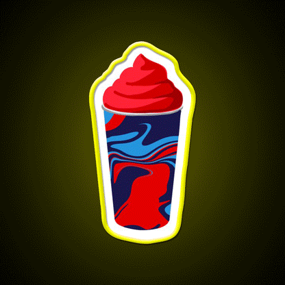 Slushie Snack Food Led Neon Sign Rgb Color - Custom LED neon sign front view