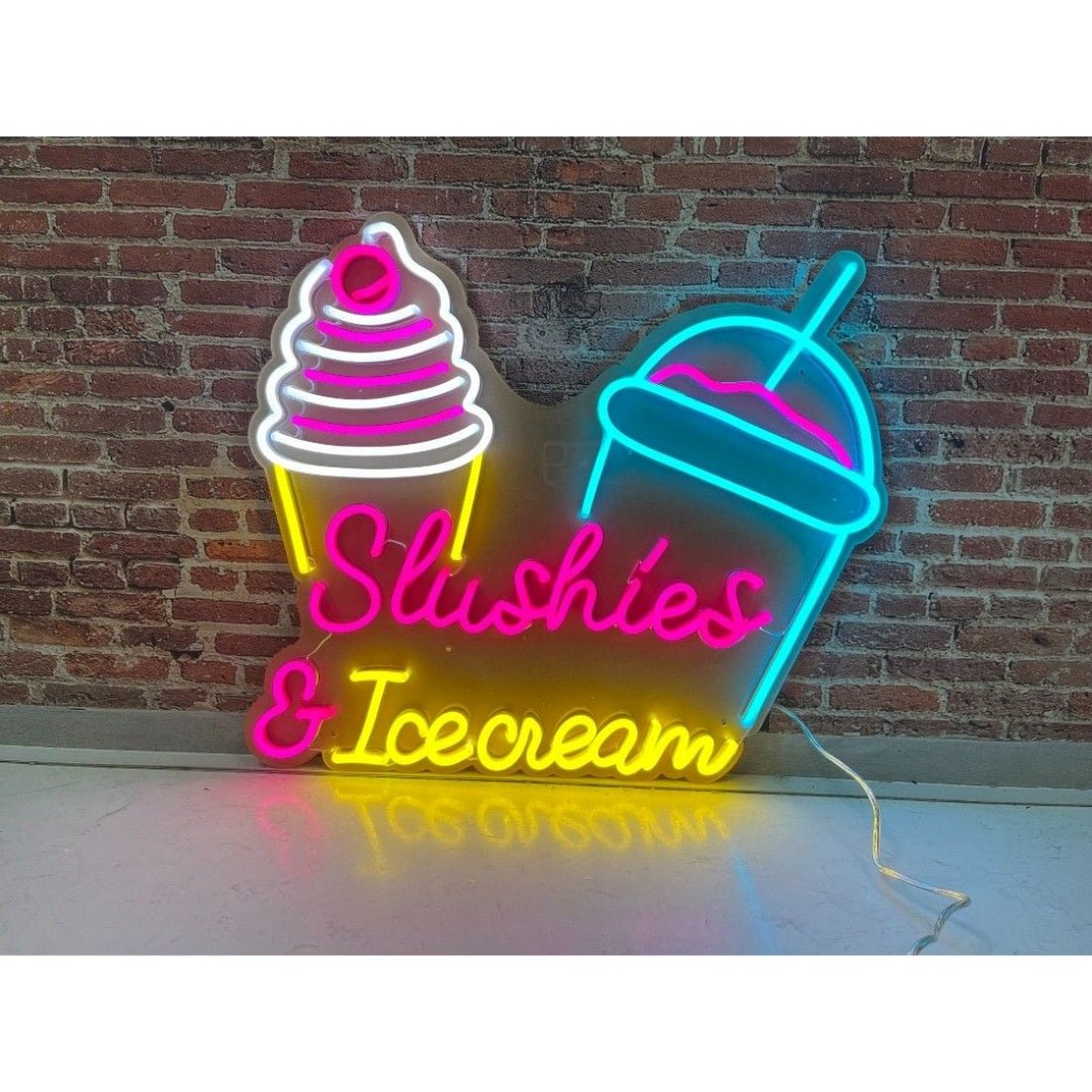 Slushies And Ice Cream Led Sign Business Neon Sign - Shineneon