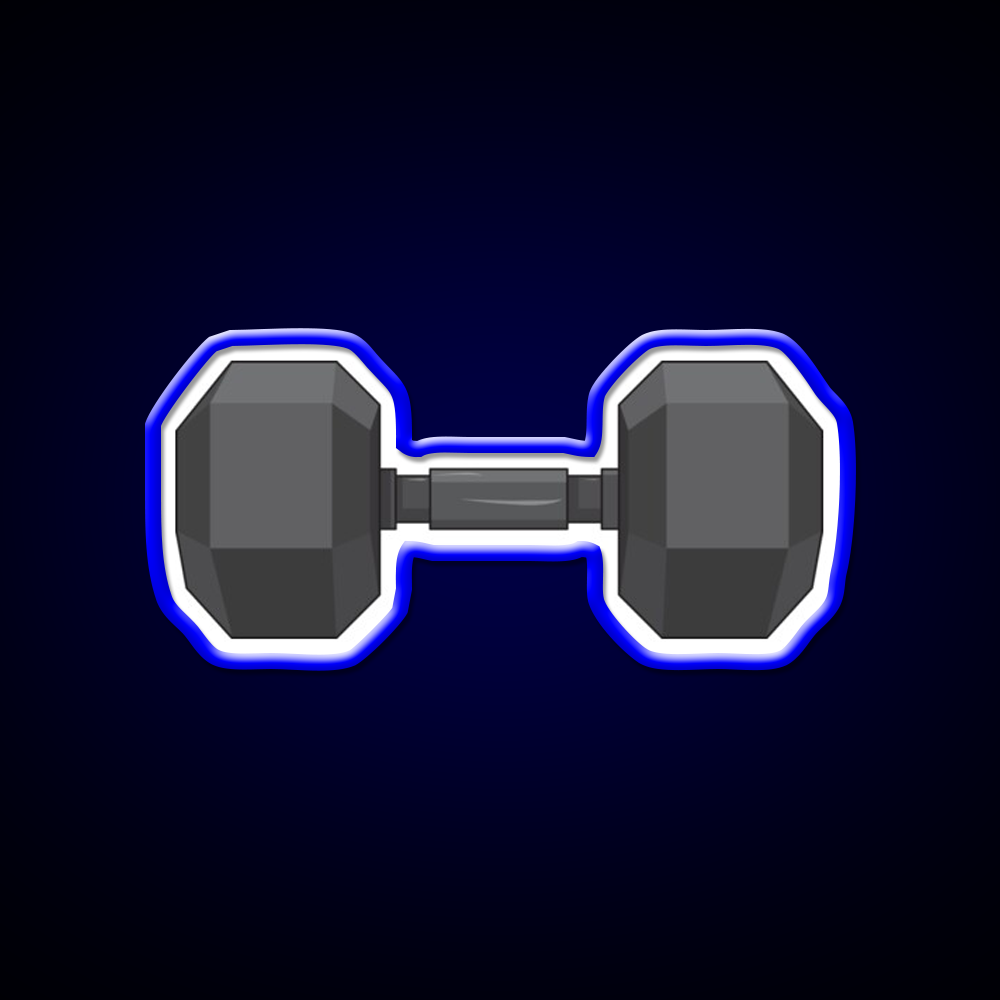 Small Dumbbell Gym Fitness Led Neon Sign Rgb Color