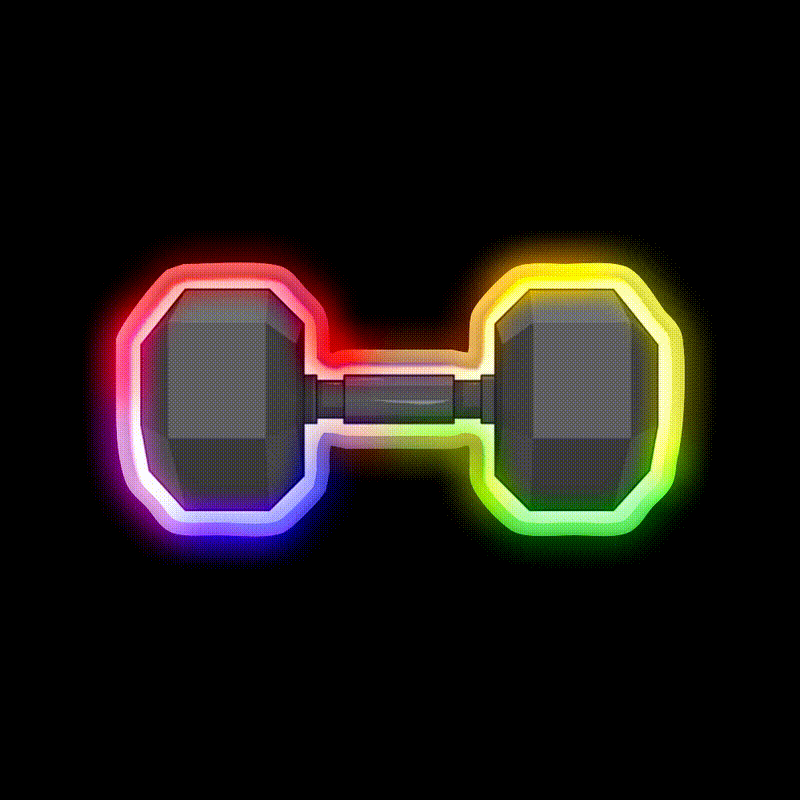 Small Dumbbell Gym Fitness Led Neon Sign Rgb Color