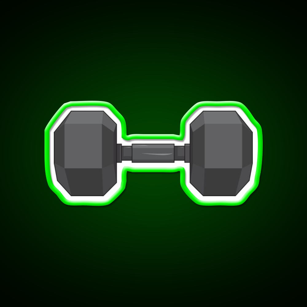 Small Dumbbell Gym Fitness Led Neon Sign Rgb Color
