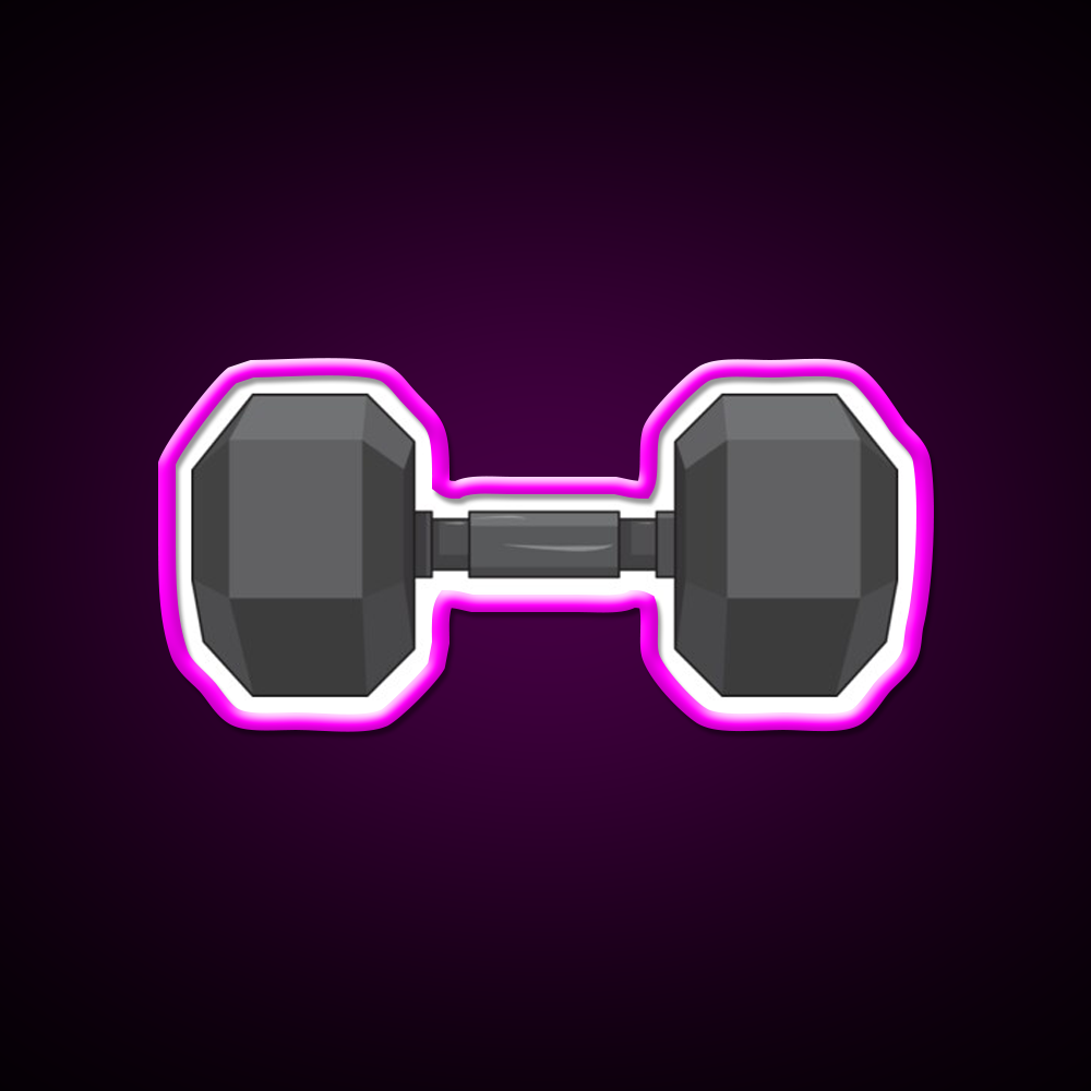 Small Dumbbell Gym Fitness Led Neon Sign Rgb Color