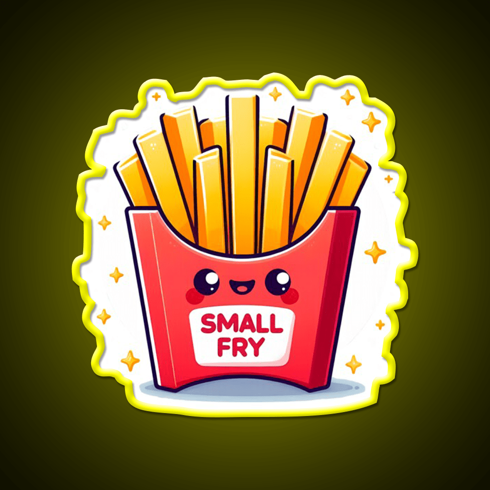 Small Fry Fast Food Led Neon Sign For Burger Place Rgb Color - Shineneon