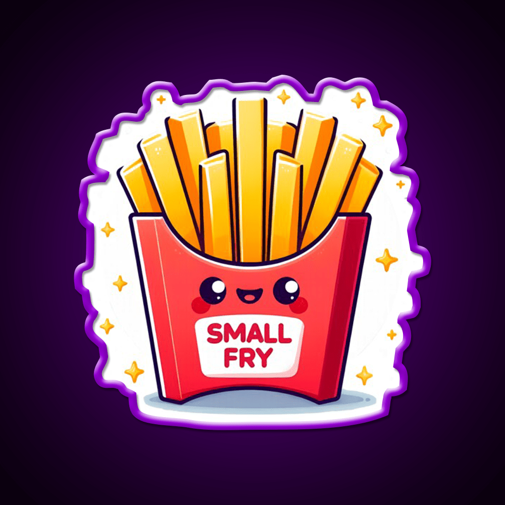 Small Fry Fast Food Led Neon Sign For Burger Place Rgb Color - Shineneon