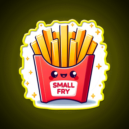 Small Fry Fast Food Led Neon Sign For Burger Place Rgb Color - Custom LED neon sign front view