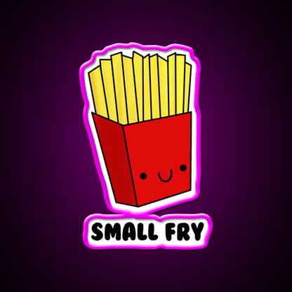 Small Fry Fast Food Led Neon Sign For Burger Place Wall Art Rgb Color - Shineneon