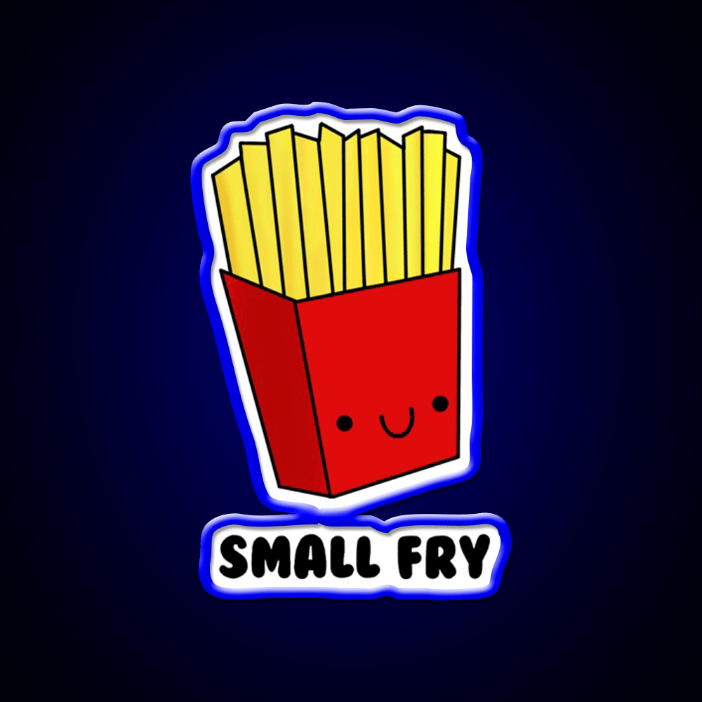 Small Fry Fast Food Led Neon Sign For Burger Place Wall Art Rgb Color - Shineneon