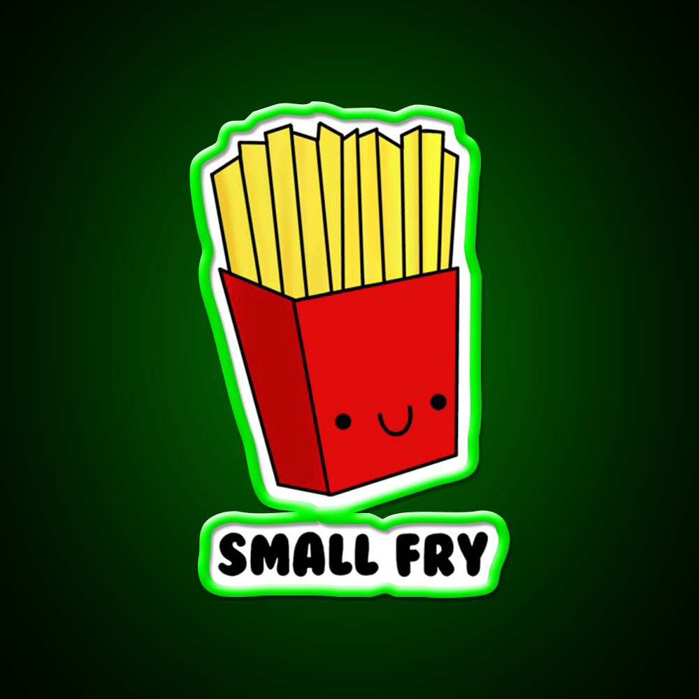 Small Fry Fast Food Led Neon Sign For Burger Place Wall Art Rgb Color - Shineneon