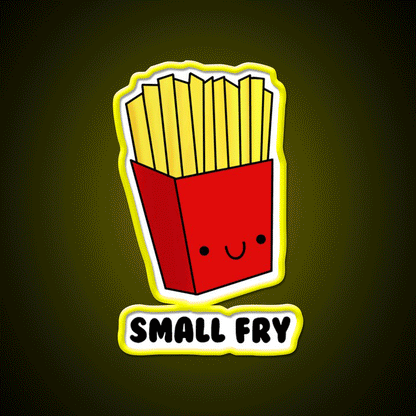 Small Fry Snack Food Led Neon Sign For Snack Room Rgb Color - Custom LED neon sign front view