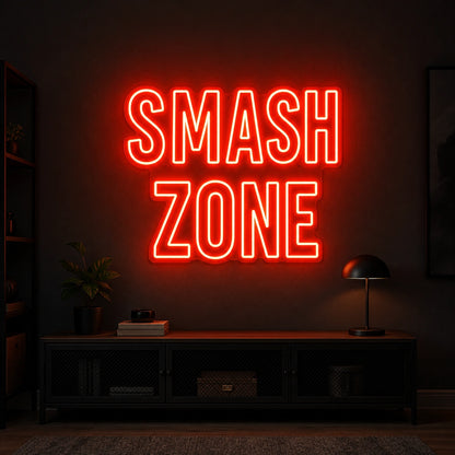 Smash Zone LED Neon Sign Garage Man Cave Neon Sign size image