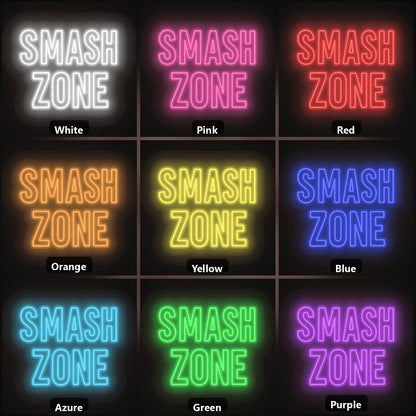 Smash Zone LED Neon Sign Garage Man Cave Neon Sign color grid
