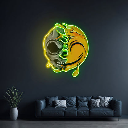 Smile Emoji Skull Led Neon Sign Light Custom Led Signs - Shineneon