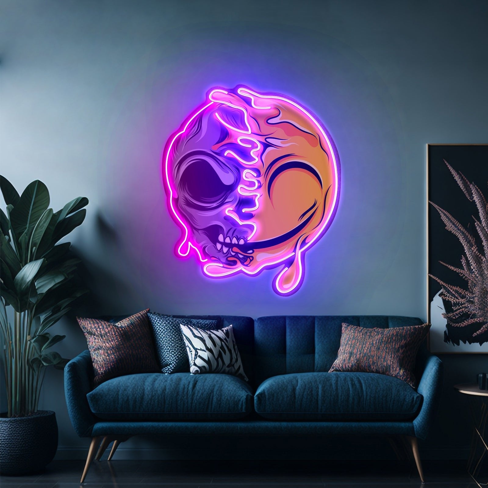 Smile Emoji Skull Led Neon Sign Light Custom Led Signs - Shineneon