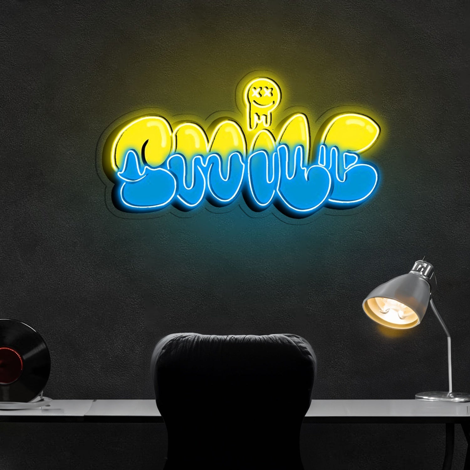 Smile Grafity Led Neon Sign X Acrylic Artwork - Shineneon