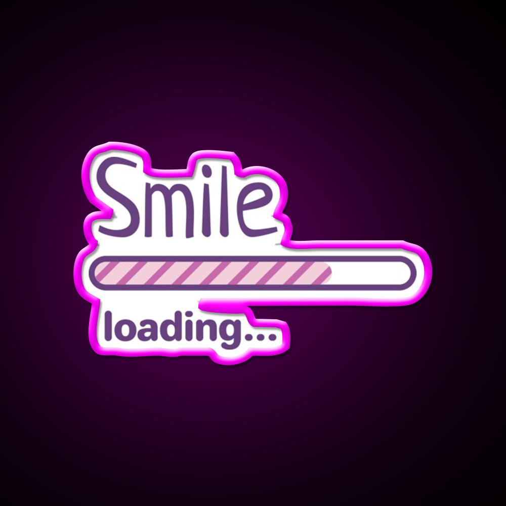 Smile Loading Bar Man Cave Bar Led Neon Sign Rgb Color