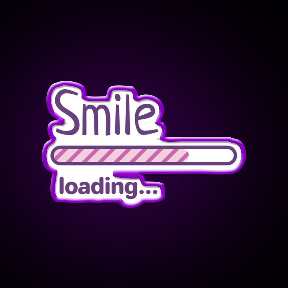 Smile Loading Bar Man Cave Bar Led Neon Sign Rgb Color