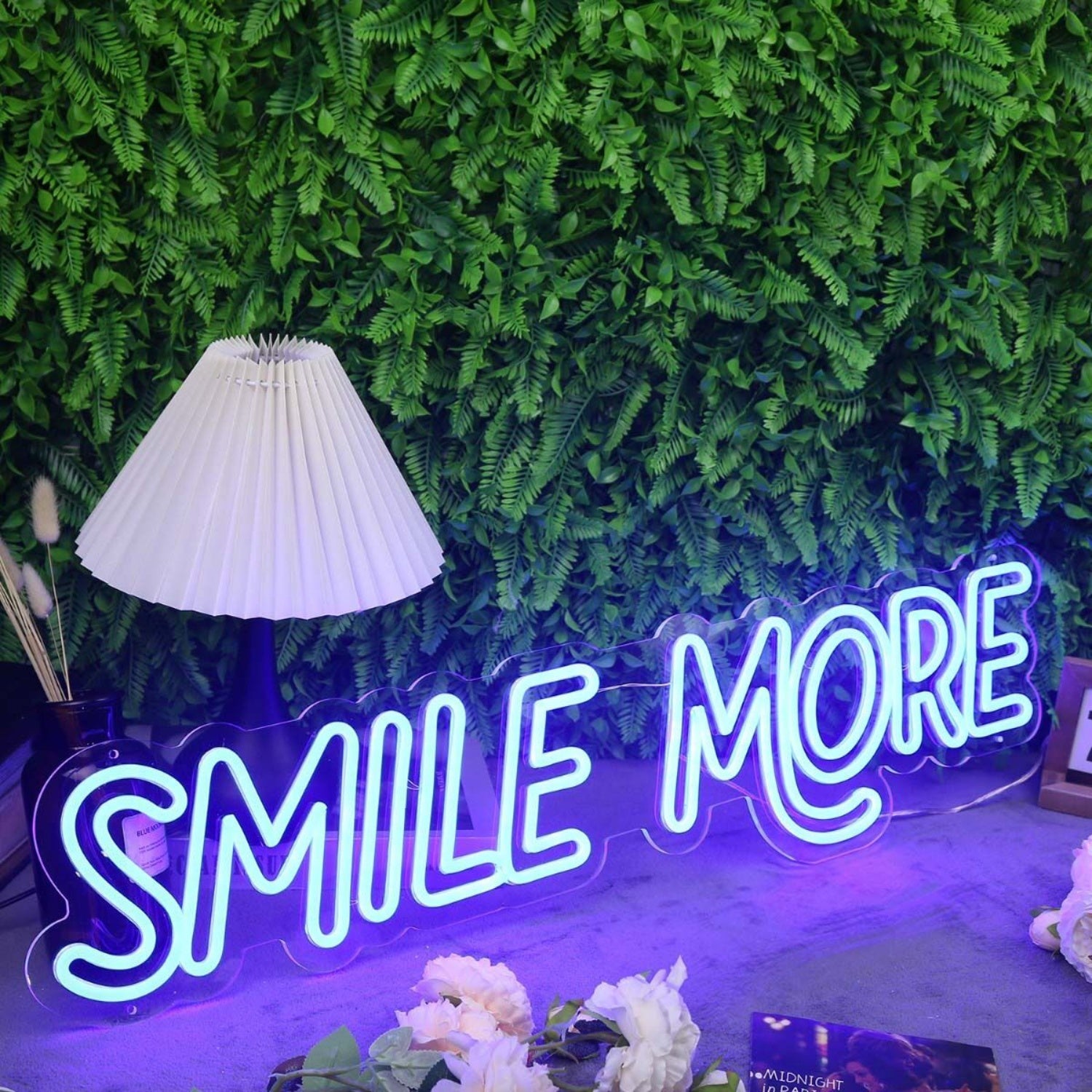 Smile More Blue Led Neon Sign | Shineneon