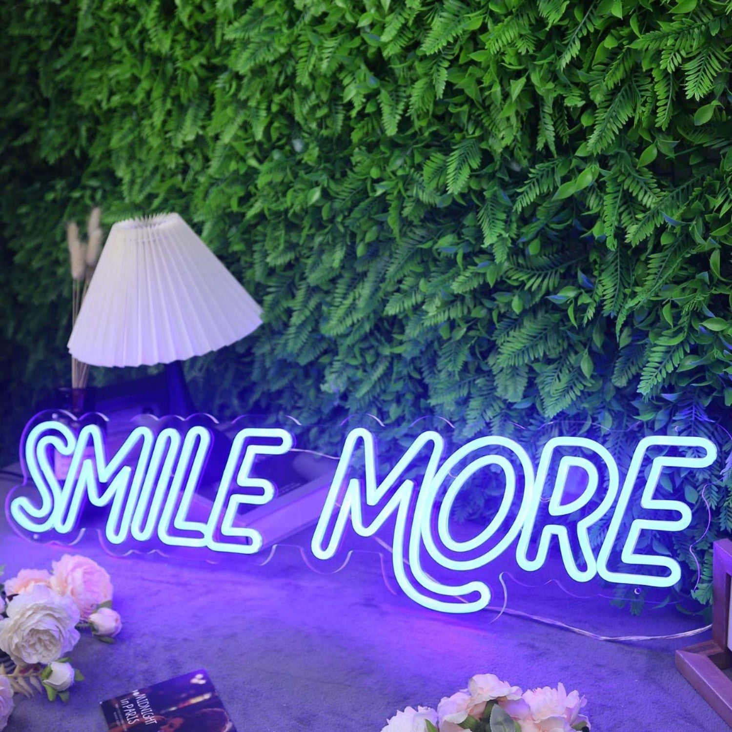 Smile More Blue Led Neon Sign | Shineneon
