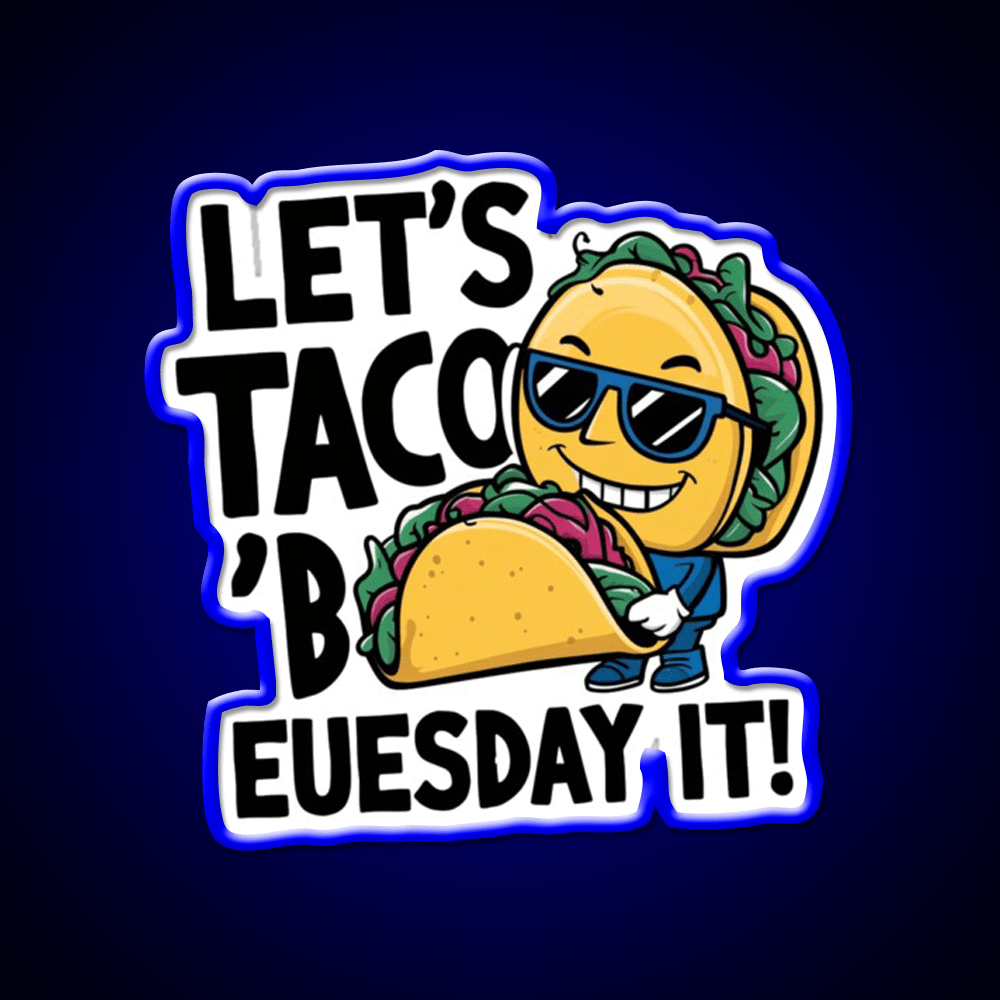 Smile Taco Led Neon Sign Mexican Food Sign Rgb Color - Shineneon