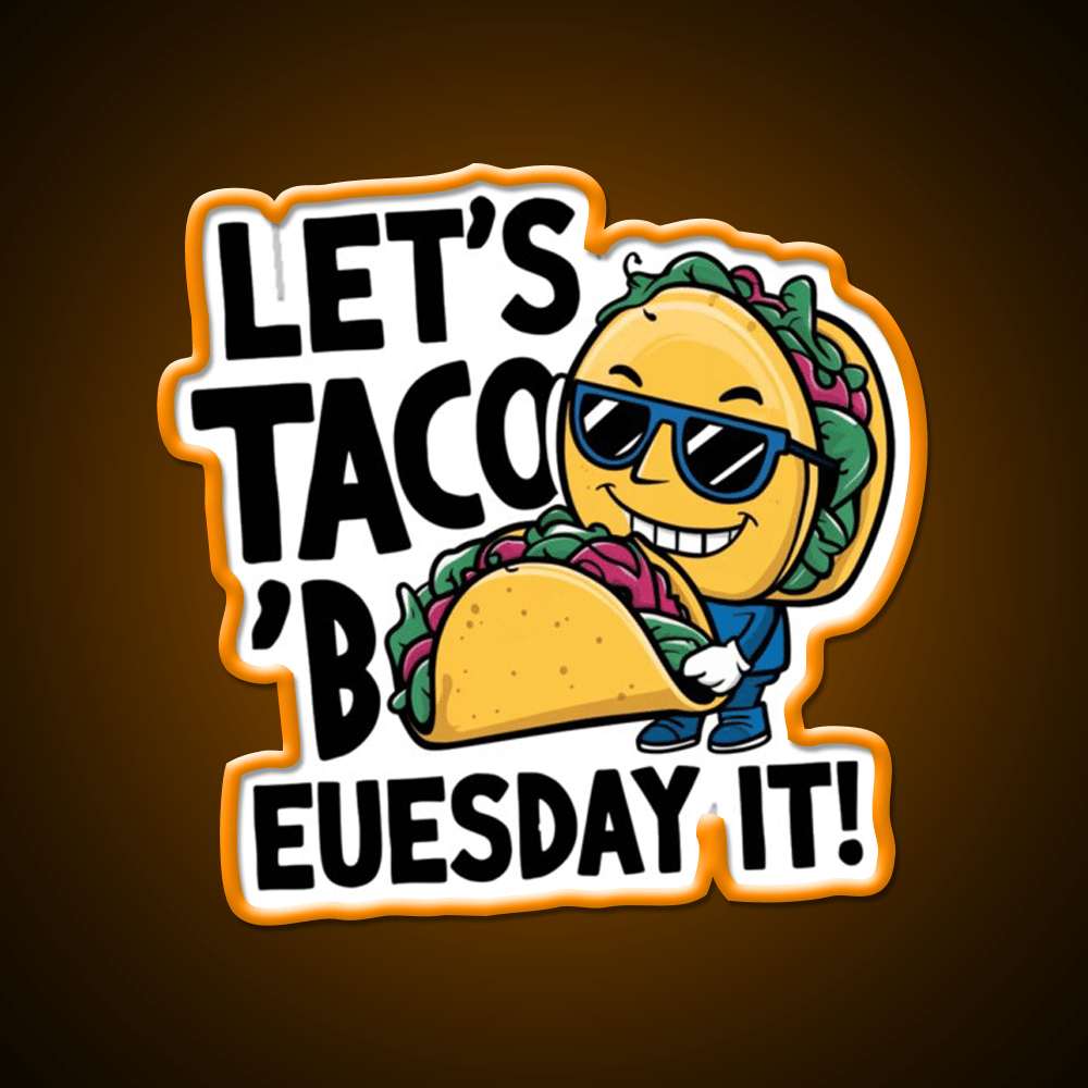 Smile Taco Led Neon Sign Mexican Food Sign Rgb Color - Shineneon