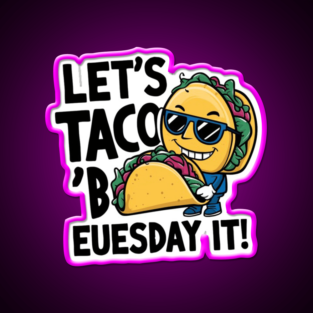 Smile Taco Led Neon Sign Mexican Food Sign Rgb Color - Shineneon