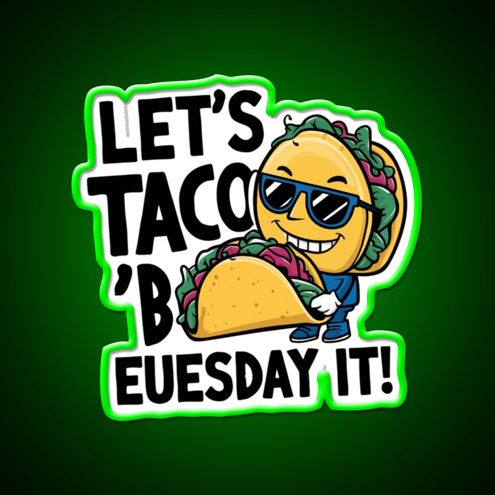 Smile Taco Led Neon Sign Mexican Food Sign Rgb Color - Shineneon