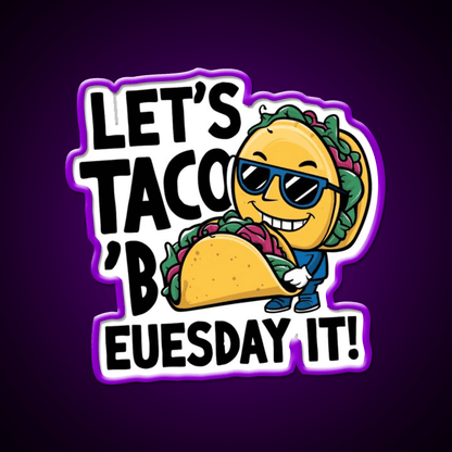 Smile Taco Led Neon Sign Mexican Food Sign Rgb Color - Shineneon