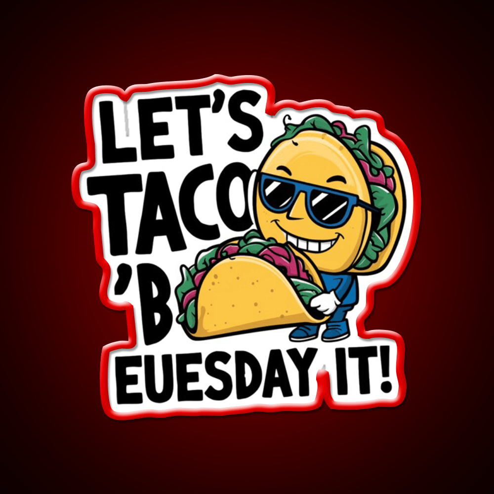 Smile Taco Led Neon Sign Mexican Food Sign Rgb Color - Shineneon