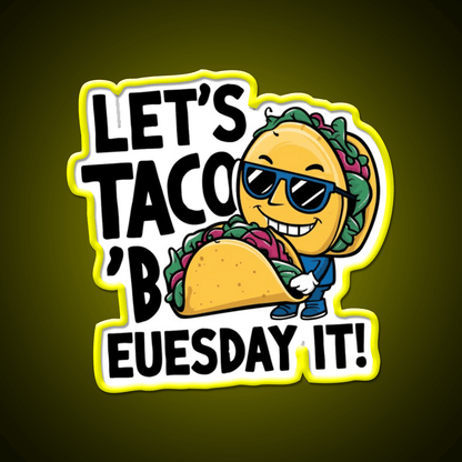 Smile Taco Led Neon Sign Mexican Food Sign Rgb Color - Shineneon