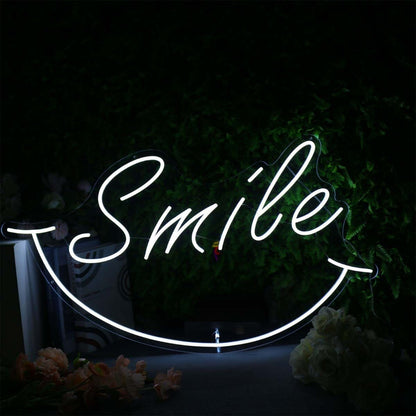 Smile White Custom Led Neon Sign - Shineneon