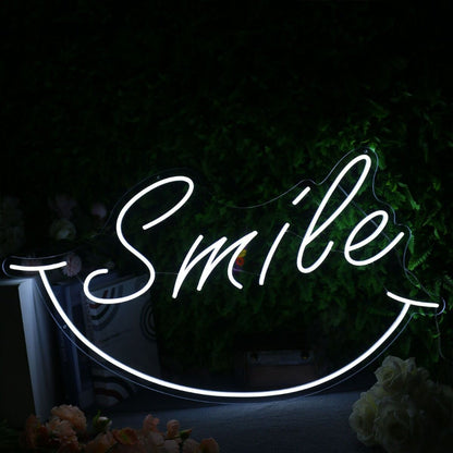 Smile White Custom Led Neon Sign - Shineneon