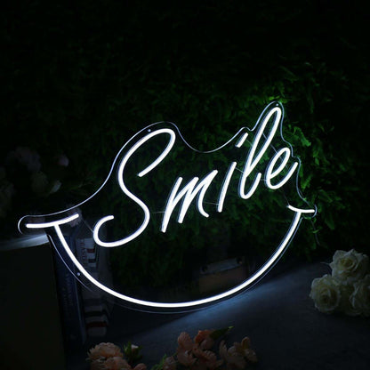 Smile White Custom Led Neon Sign - Shineneon