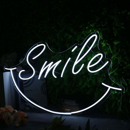 Smile White Custom Led Neon Sign - Shineneon