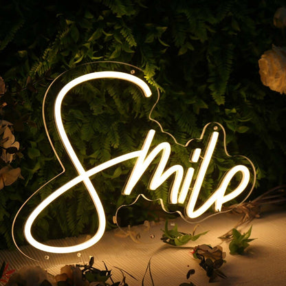 Smile Yellow Led Neon Sign For Positive And Fun Spaces - Shineneon