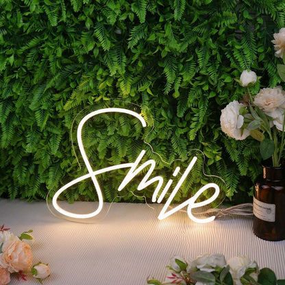Smile Yellow Led Neon Sign For Positive And Fun Spaces - Shineneon