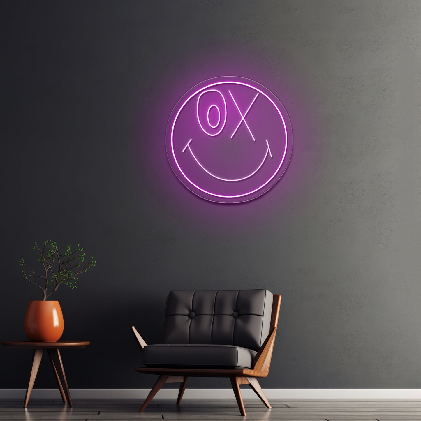 Smiley 50th Anniversary Artistic Neon Signs Wall Art Led Signs