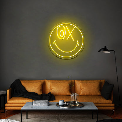 Smiley 50th Anniversary Artistic Neon Signs Wall Art Led Signs