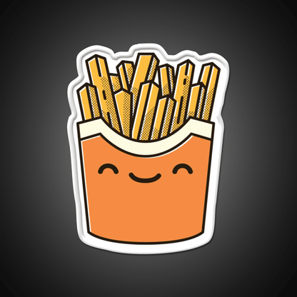 Smiley French Fries Fast Food Led Neon Sign For Burger Place Rgb Color - Shineneon