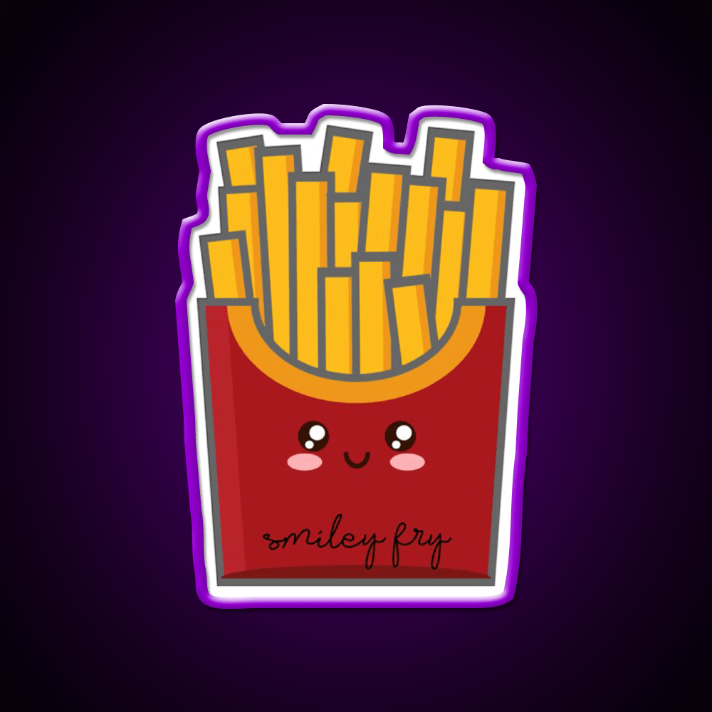 Smiley Fry Snack Food Led Neon Sign Rgb Color - Shineneon