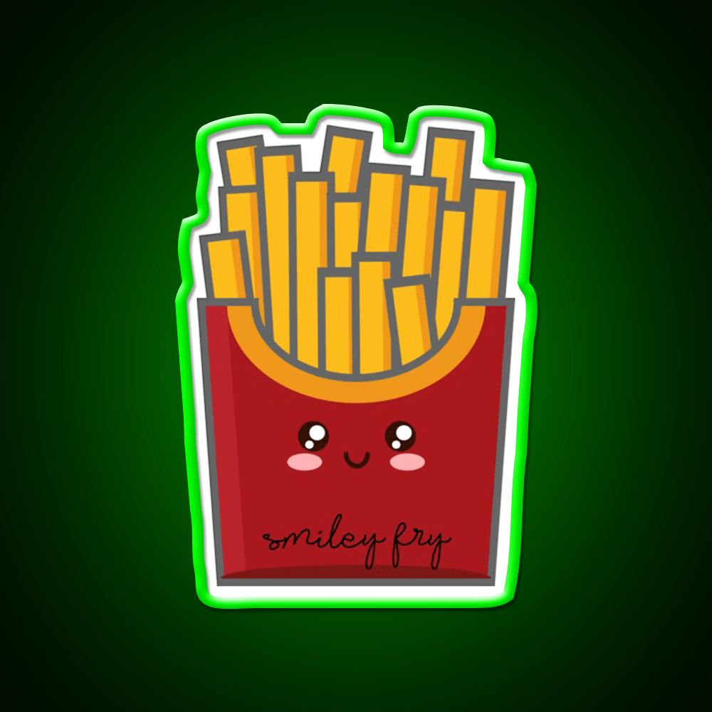Smiley Fry Snack Food Led Neon Sign Rgb Color - Shineneon