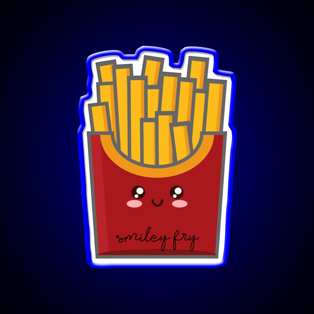 Smiley Fry Snack Food Led Neon Sign Rgb Color - Shineneon